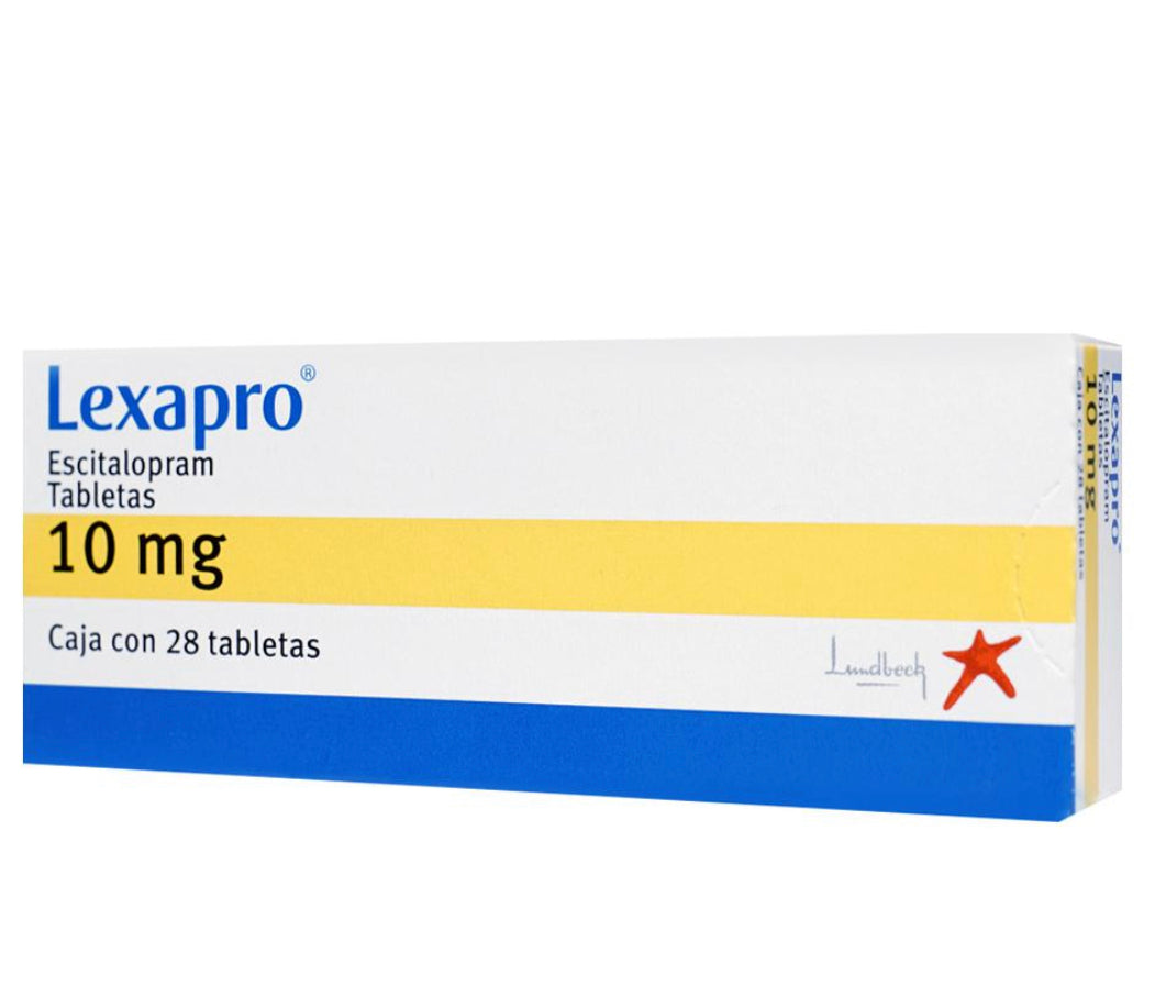 Lexapro Escitalopram 10 mg con 28 tabletas