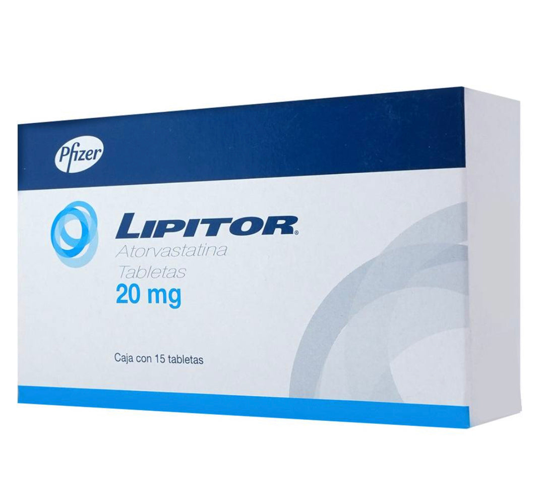 Lipitor Atorvastatina 20 mg con 15 tabletas