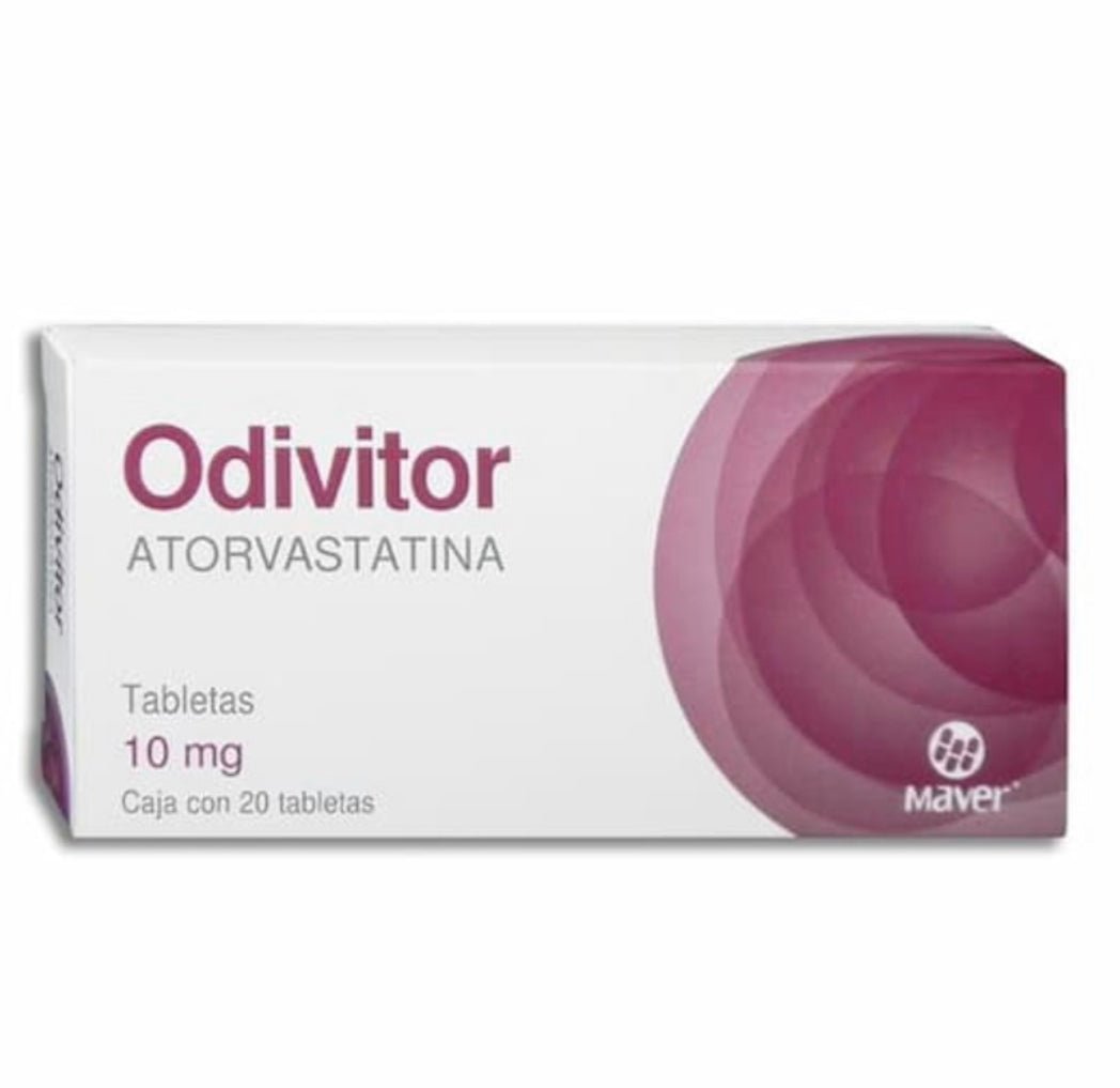 Atorvastatina 10 mg con 20 tabletas