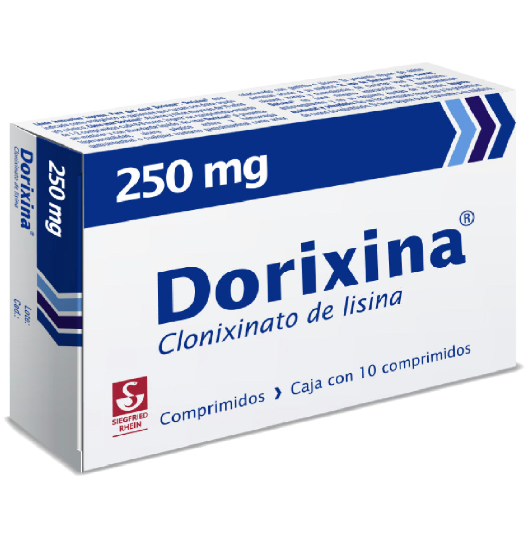 Dorixina Clonixinato de lisina 250 mg con 10 tabletas | Sanafarma.mx