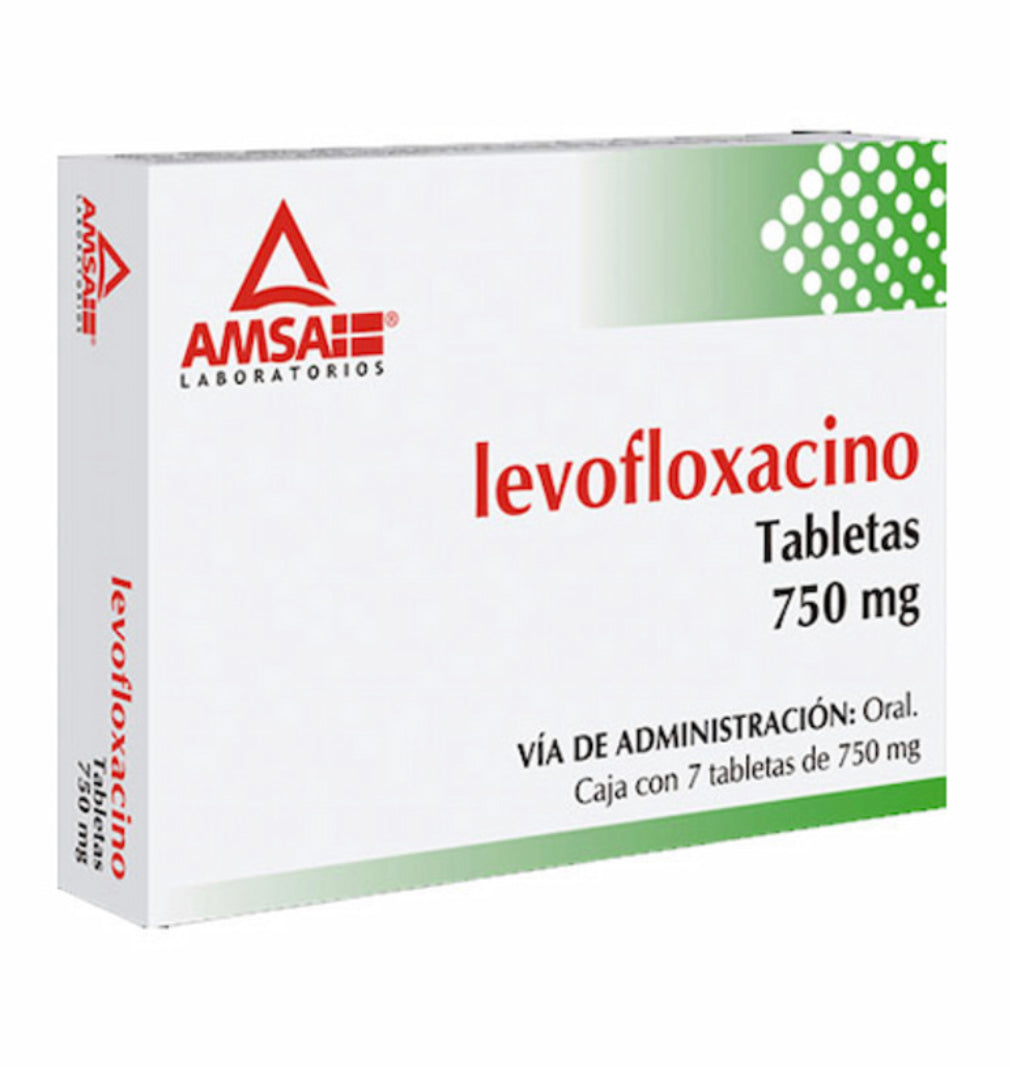 Levofloxacino 750 mg con 7 tabletas