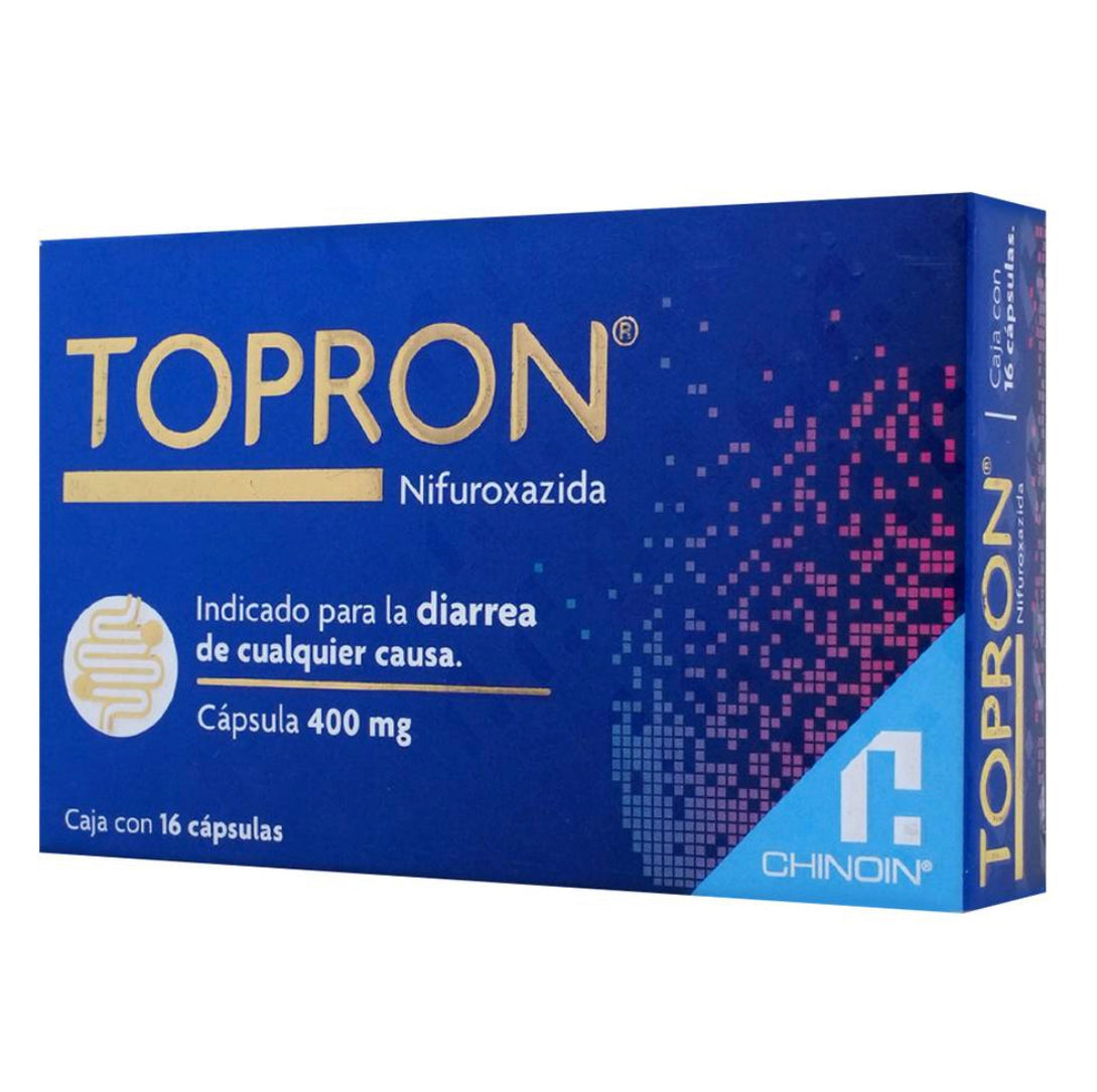 Topron Nifuroxazida 400 mg con 16 cápsulas