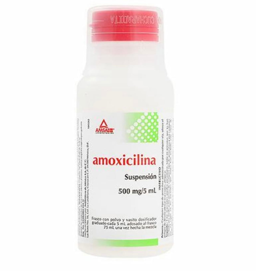 Amoxicilina 500 mg suspensión con 75 ml