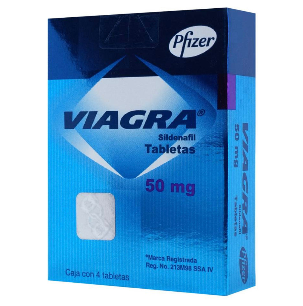Viagra Sildenafil 50 mg con 4 tabletas