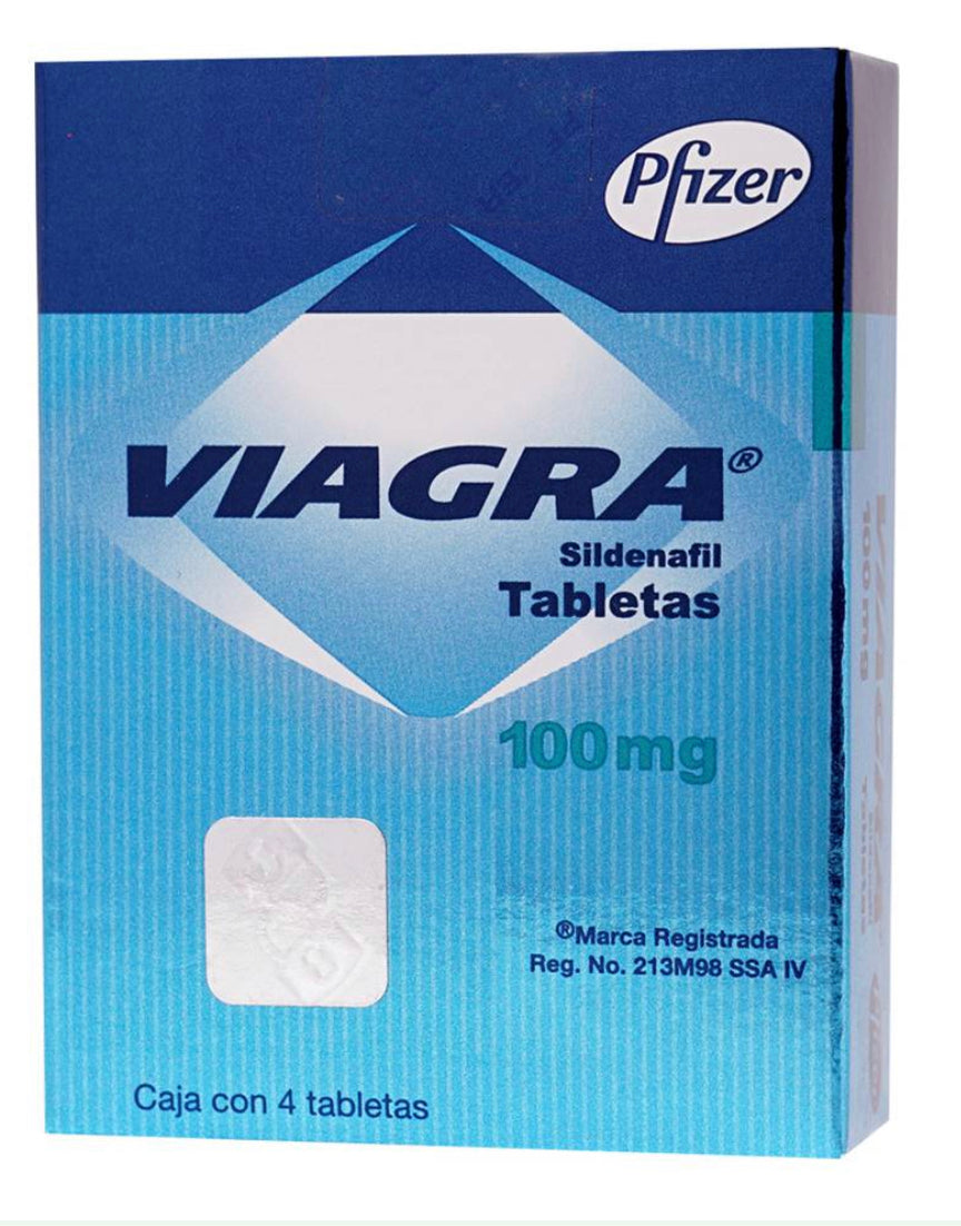 Viagra Sildenafil 100 mg con 4 tabletas