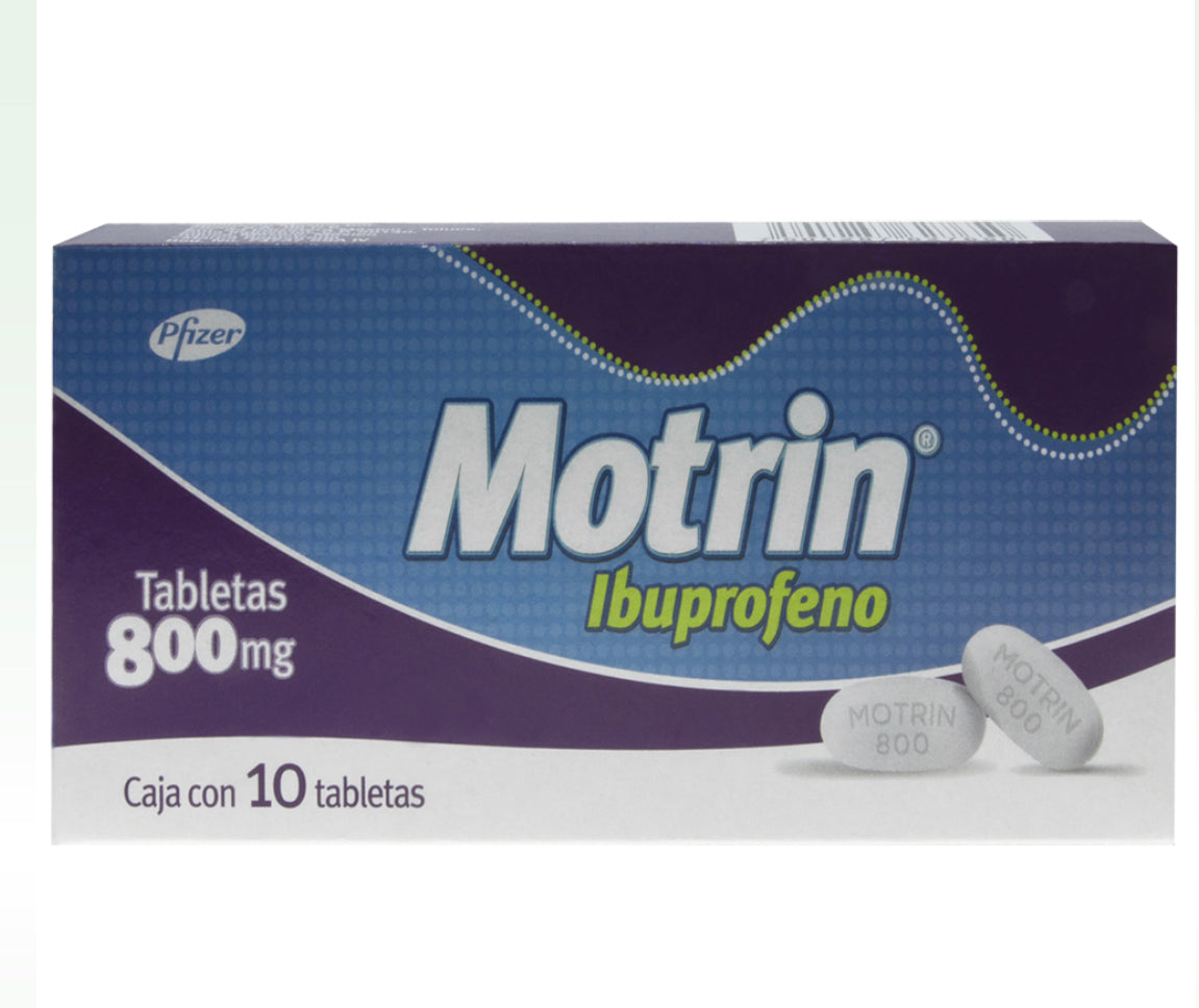 Motrin Ibuprofeno 800 mg con 10 tabletas