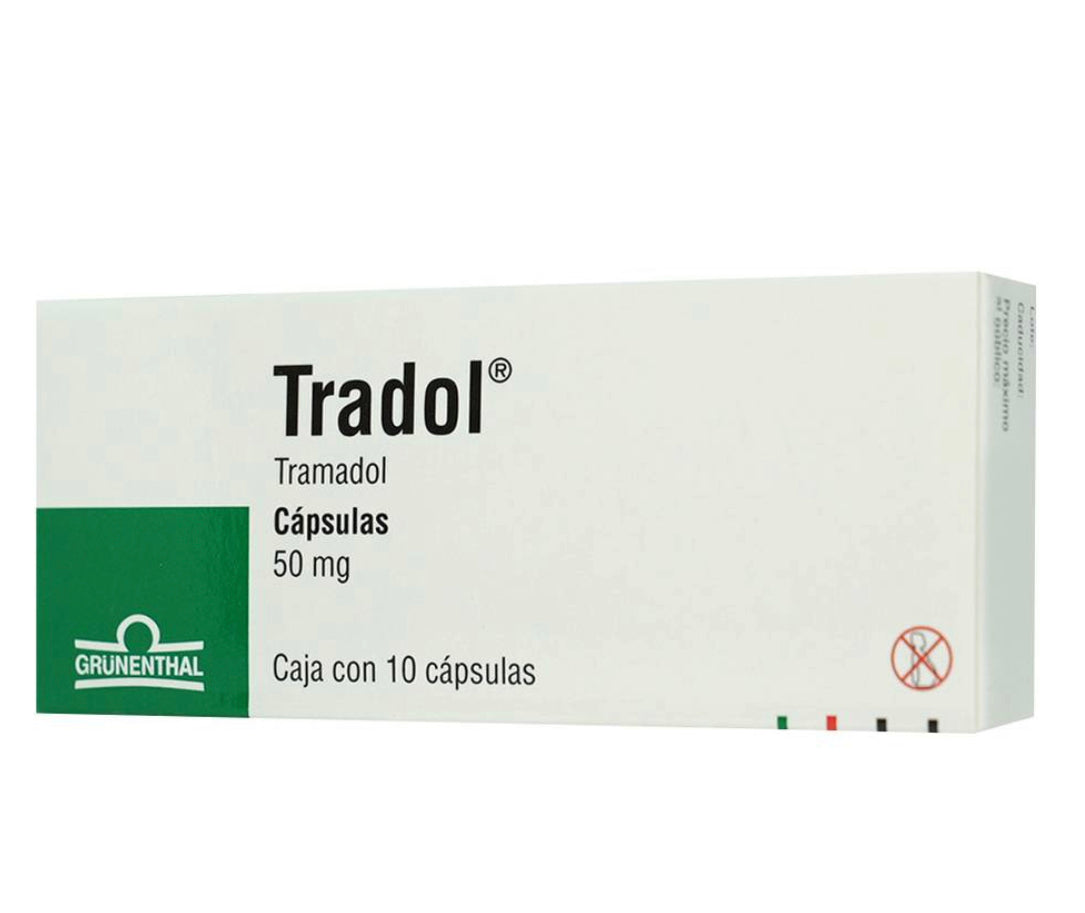 Tradol Tramadol 50 mg con 10 cápsulas