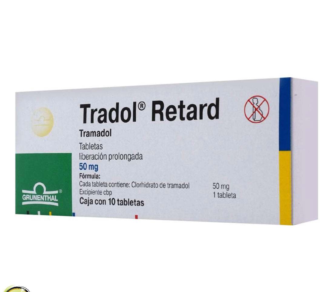 Tradol Retard Tramadol 50 mg con 10 tabletas