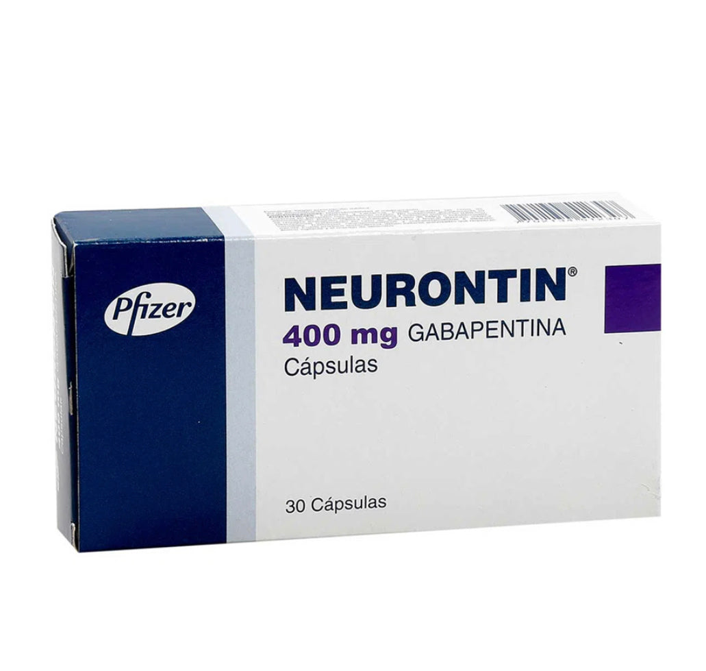 Neurontin Gabapentina 400 mg con 30 cápsulas