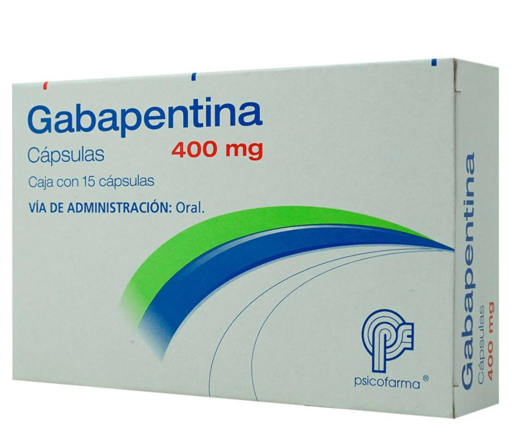 Gabapentina 400 mg con 15 cápsulas