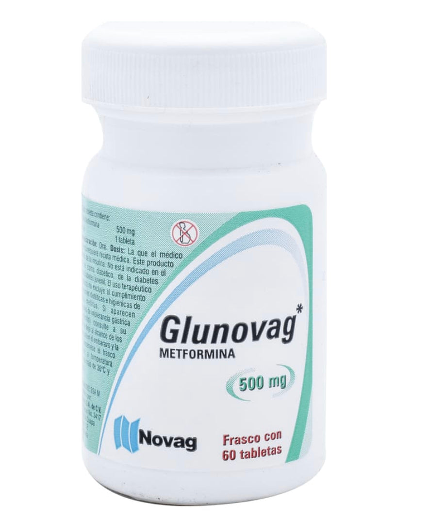 Glunovag Metformina 500 mg 60 tabletas