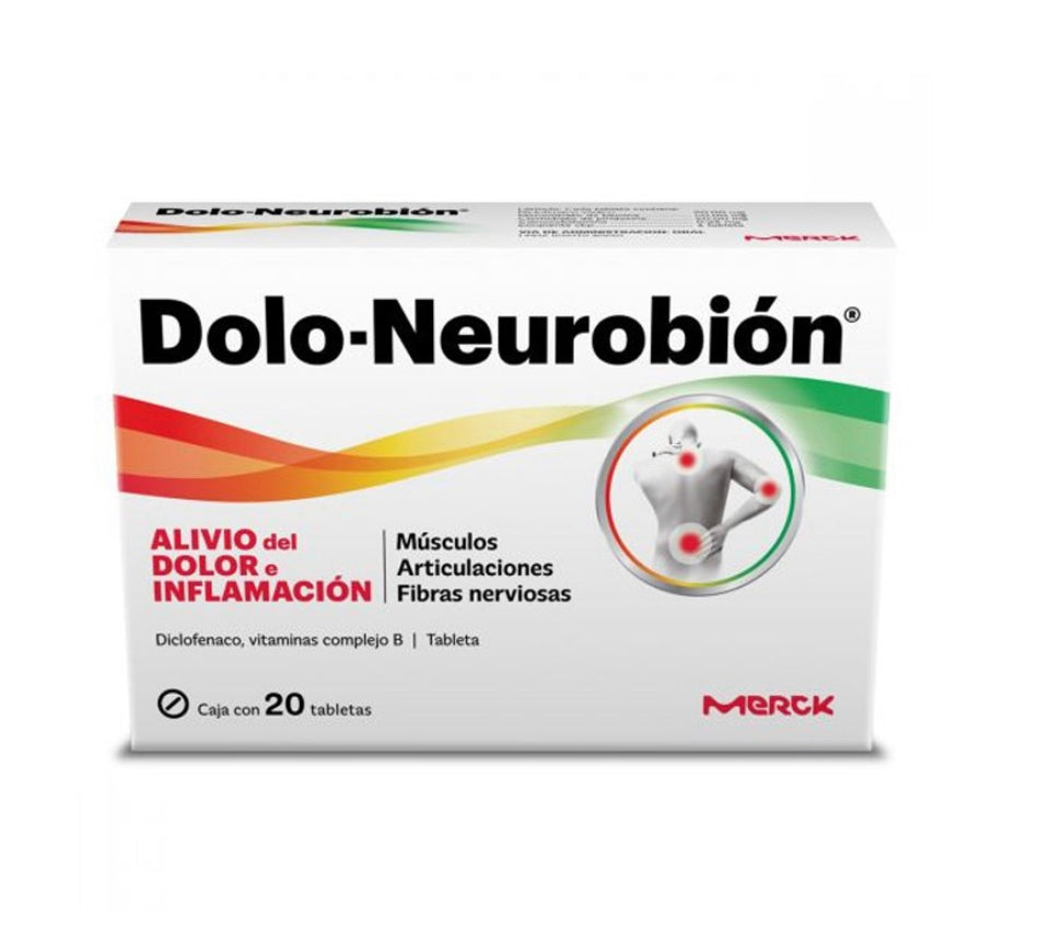 Dolo Neurobión Complejo B, Diclofenaco con 20 tabletas