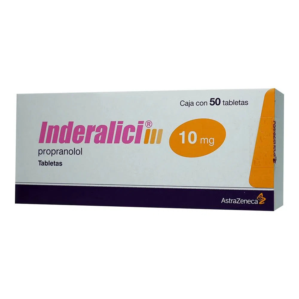 Inderalici Propranolol 10 Mg 50 Tabletas