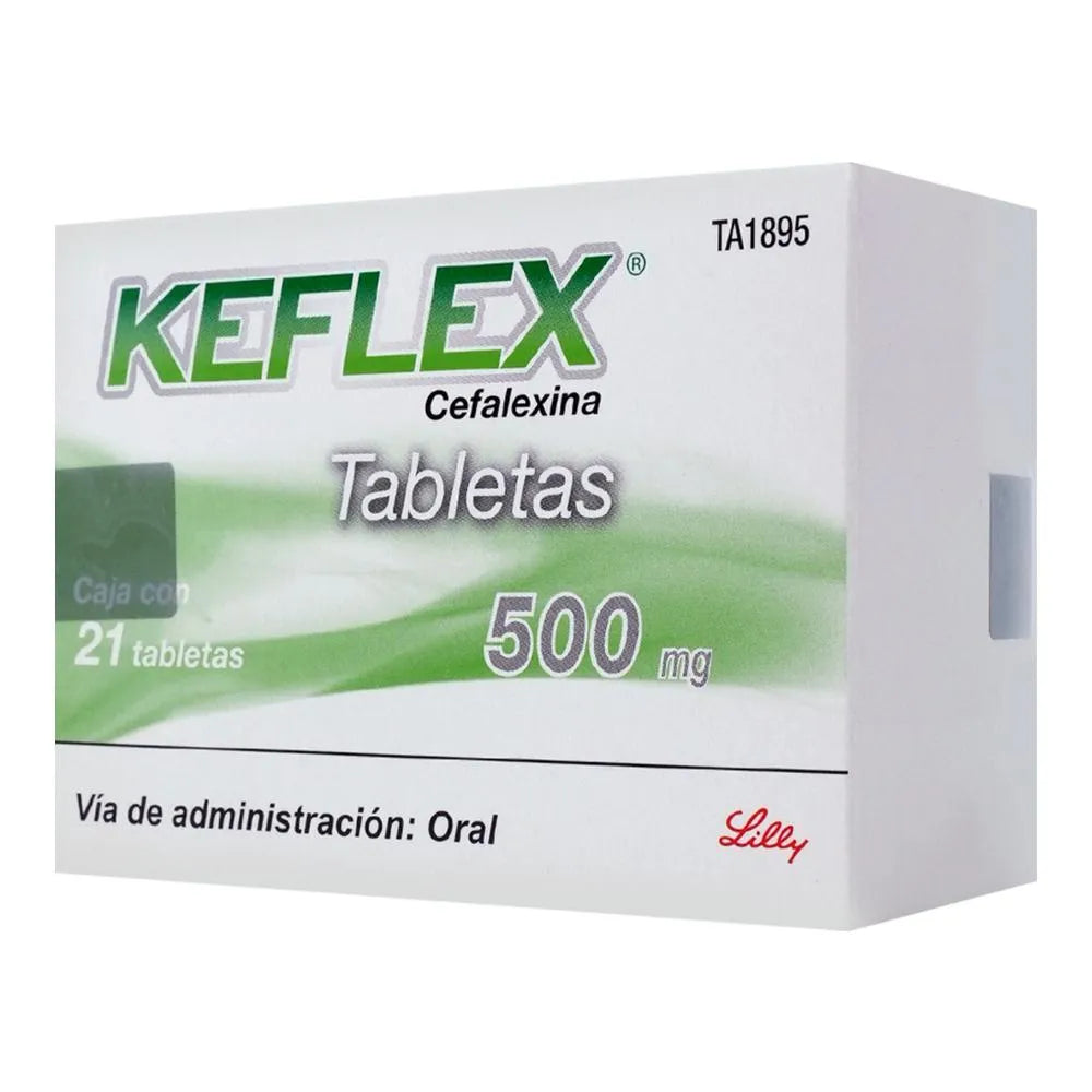 Keflex Cefalexina 500 mg con 21 cápsulas