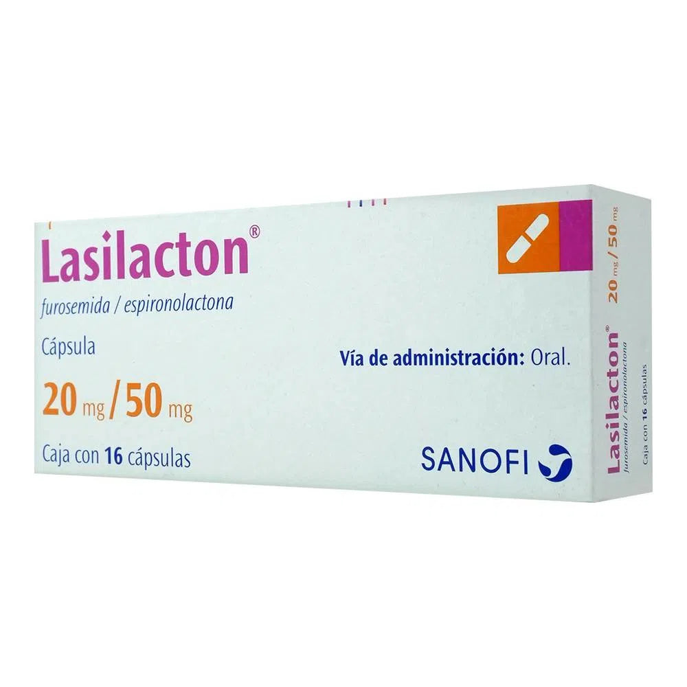 Lasilacton Furosemida/Espironolactona 50/20 Mg 16 Cápsulas
