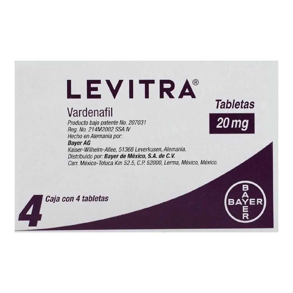 Levitra 20 Mg 4 Tabletas