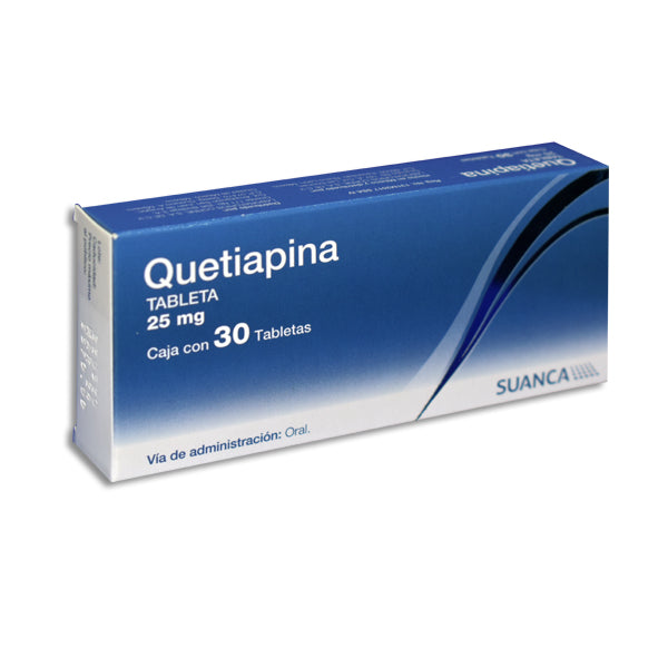 Quetiapina 25 Mg 30 Tabletas