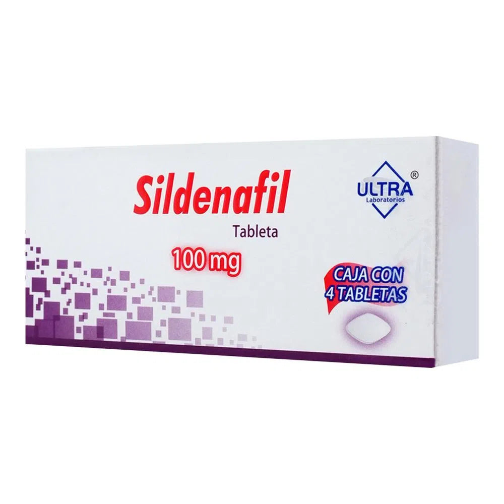 Sildenafil 100 Mg 4 Tabletas  Ultra