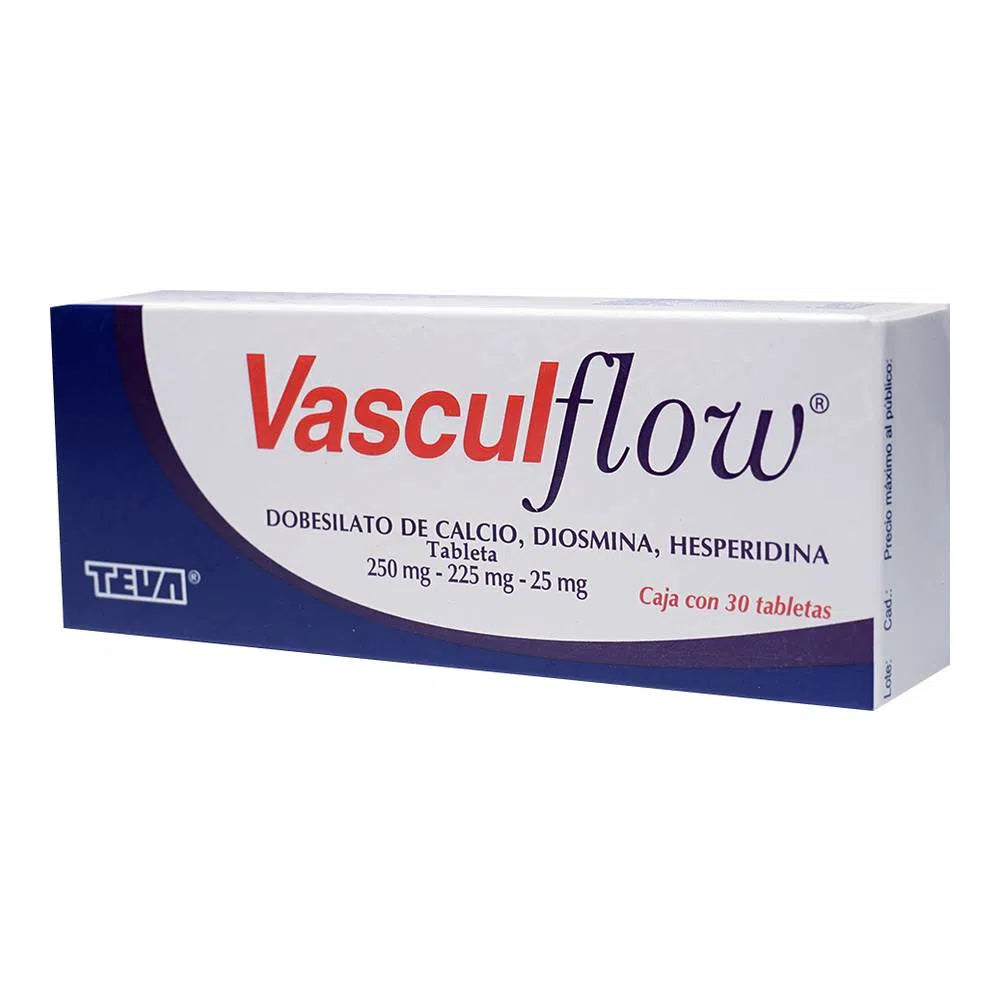 Vascuflow 250/225/25 Mg 30 Tabletas