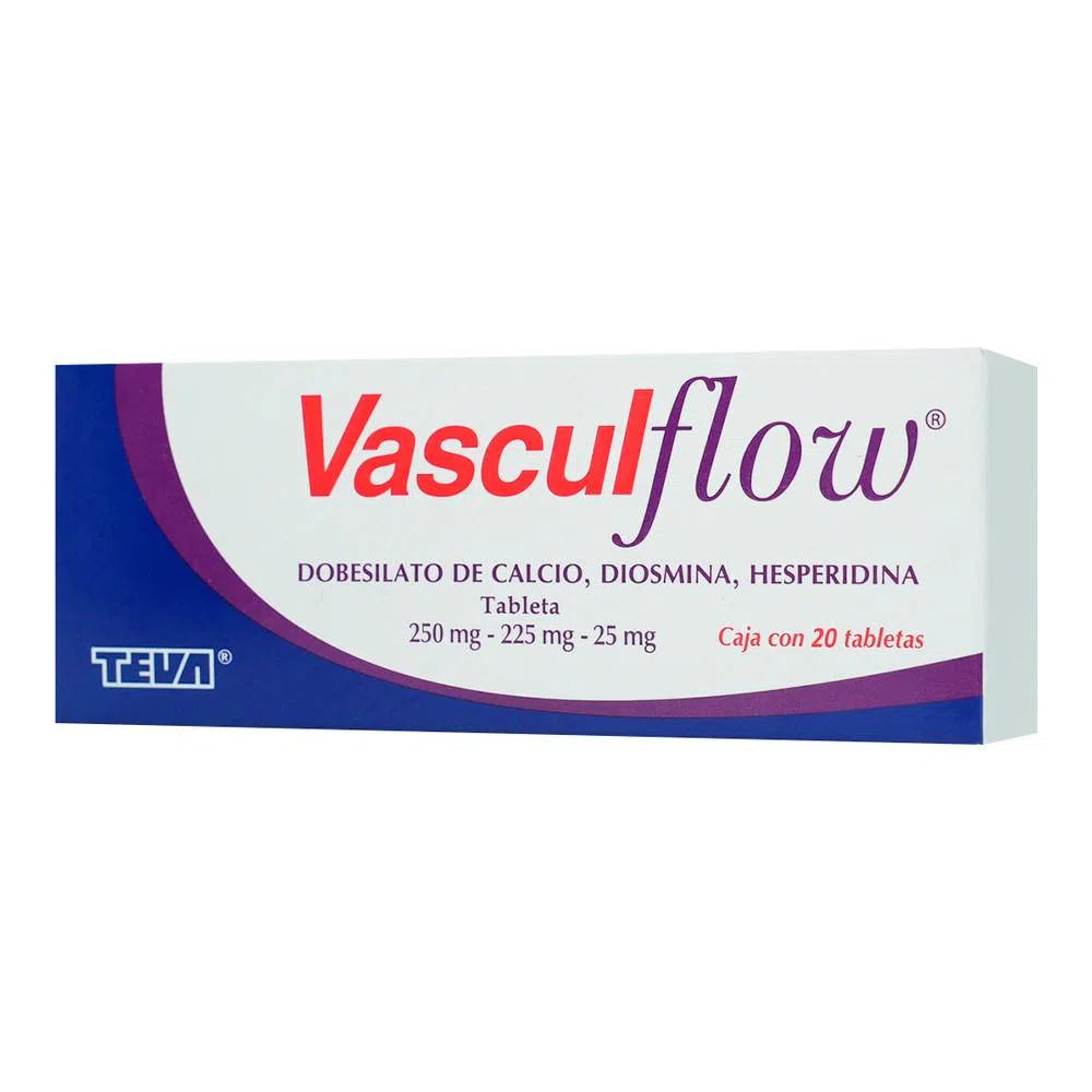 Vasculflow 20 Tabletas 250 / 225 / 25 Mg