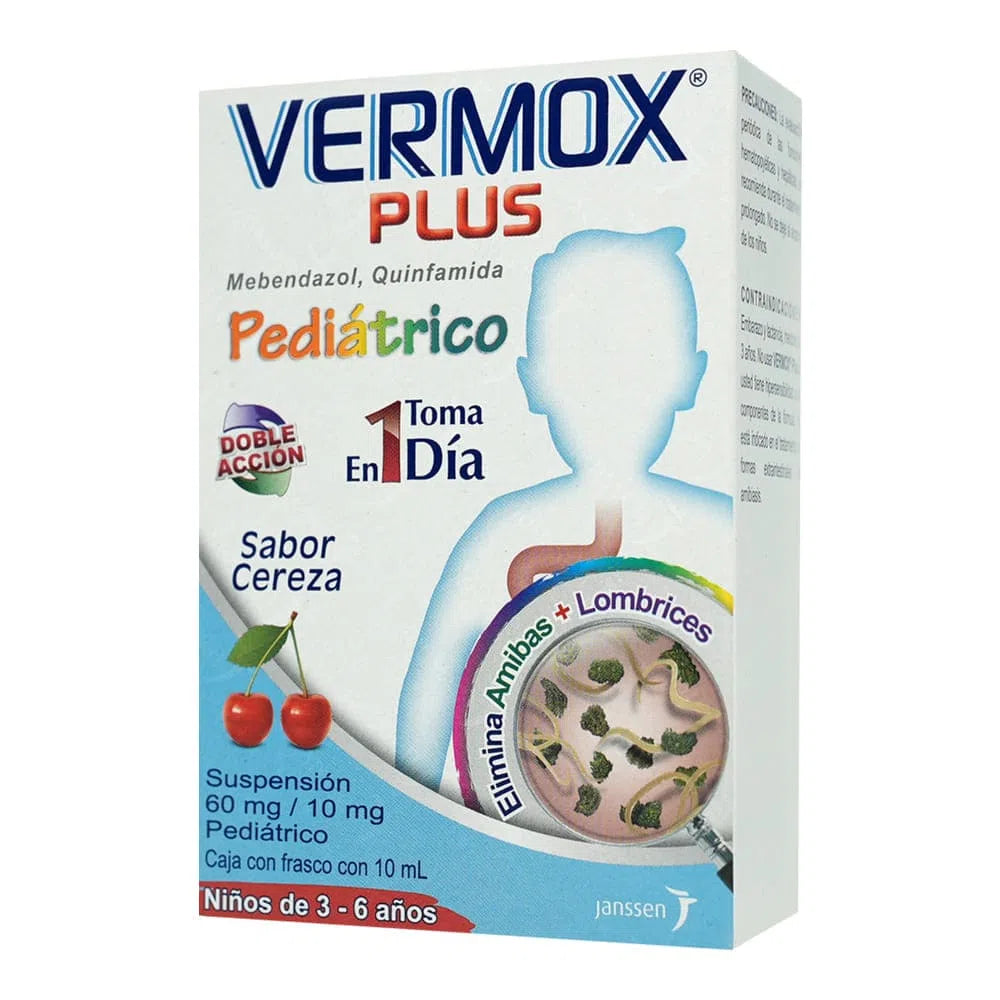 Vermox Plus 60/10 Mg Suspensión Pediátrico 10 ml