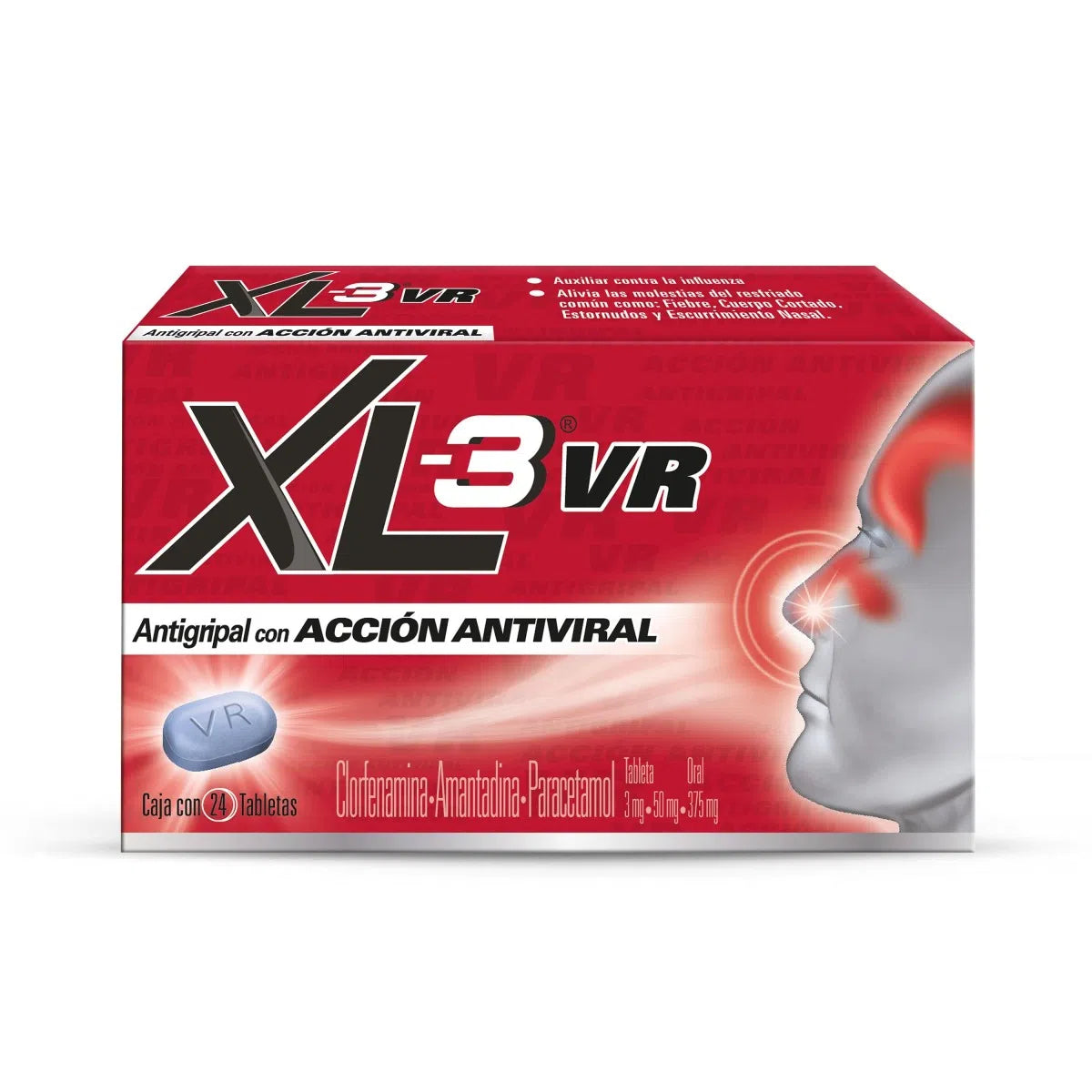 XL-3 VR 375 / 50 / 3 Mg 24 Tabletas