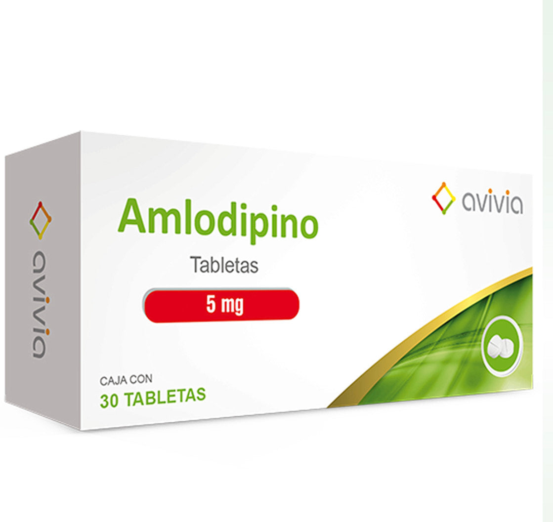 Amlodipino 5 Mg 30 tabletas
